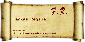 Farkas Regina névjegykártya